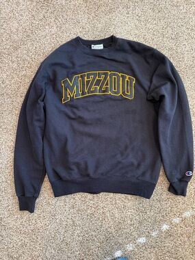 Champion Mizzou Black Crewneck Sweatshirt